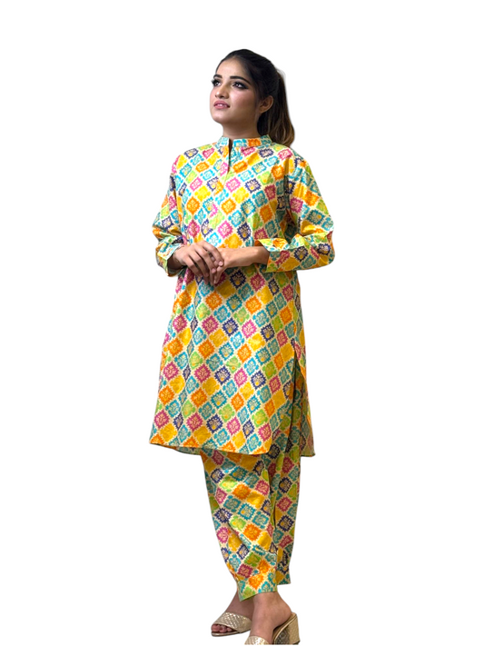 Sunshine Mosaic Printed Lawn Set – BW-003