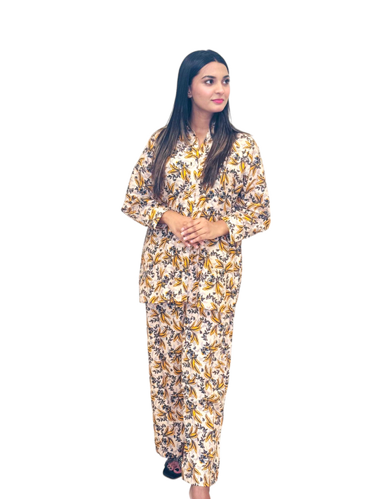 Golden Meadow Printed Lawn Set – BW-005