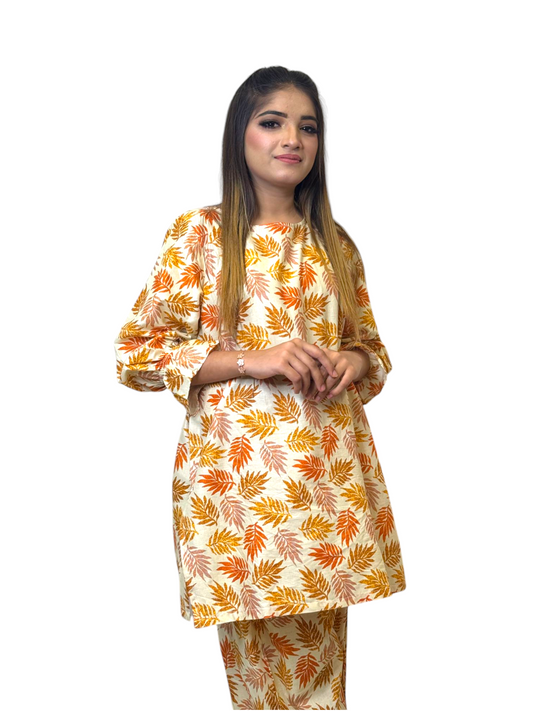 Autumn Fern Printed Lawn Set – BW-004